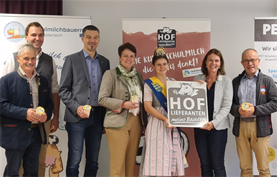 Pressekonferenz der Hoflieferanten in der Mittelschule Loosdorf
